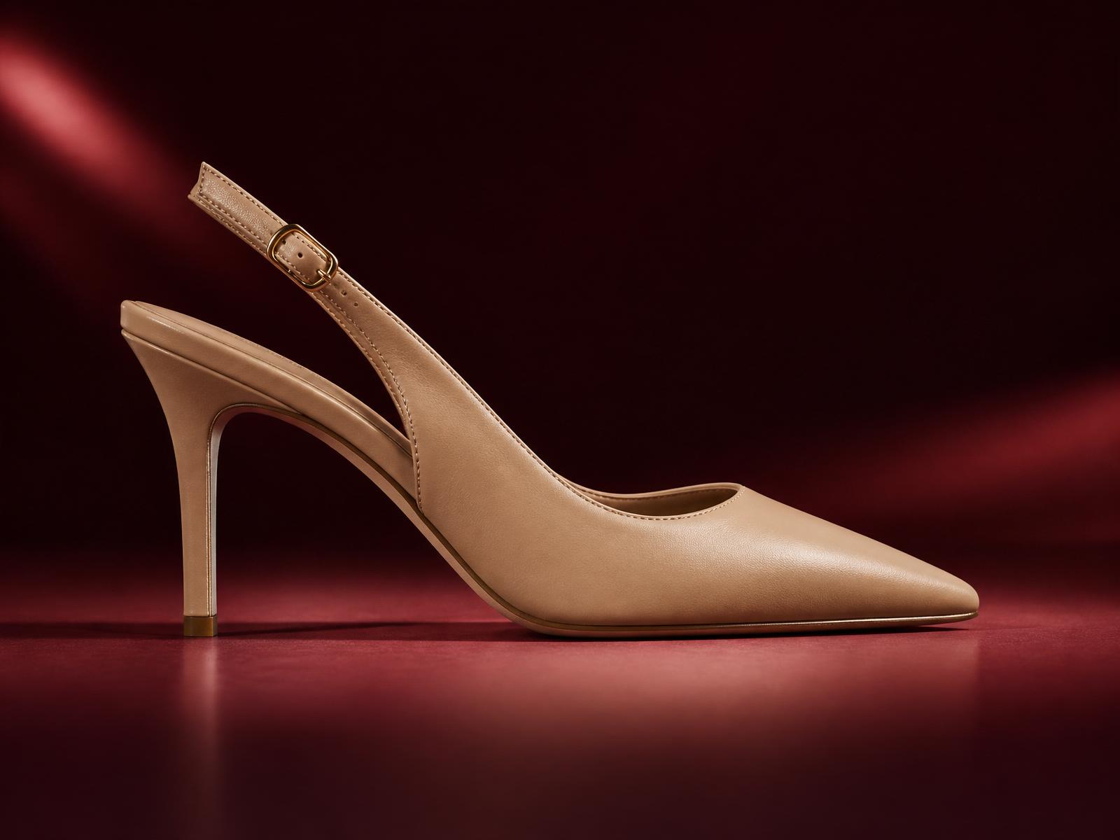 Premium nude slingback heel by Shoestoppers Global